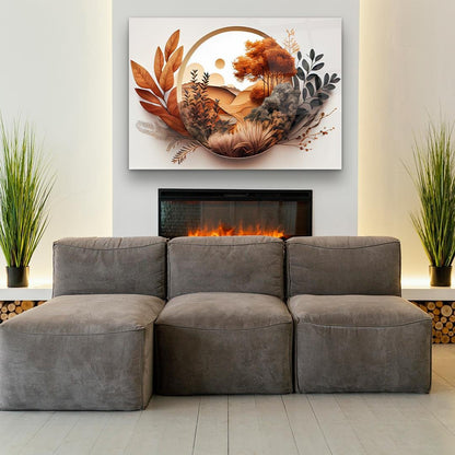 Autumn Landscape Glass Wall Art