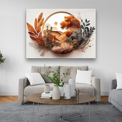 Autumn Landscape Glass Wall Art