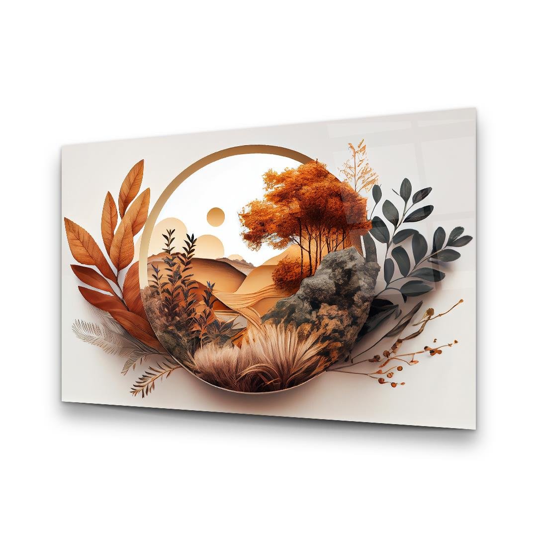 Autumn Landscape Glass Wall Art