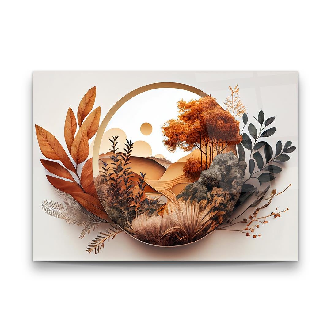 Autumn Landscape Glass Wall Art