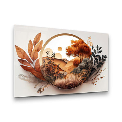 Autumn Landscape Glass Wall Art