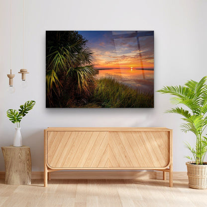 Coucher de Soleil  Tableau en Verre Trempé