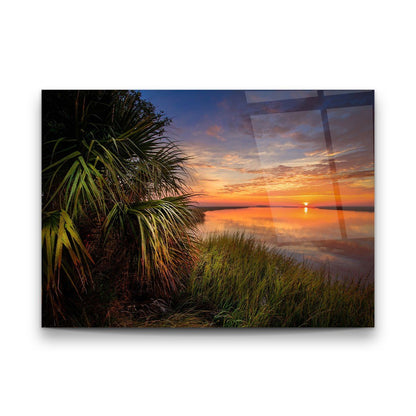 Coucher de Soleil  Tableau en Verre Trempé