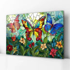 Butterfly Glass Wall Art - LUXARTDECO