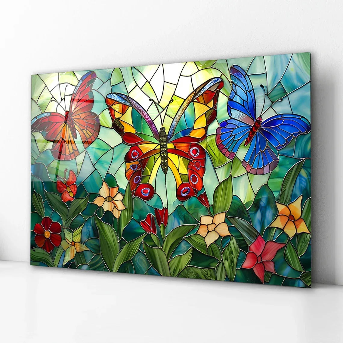Butterfly Glass Wall Art - LUXARTDECO