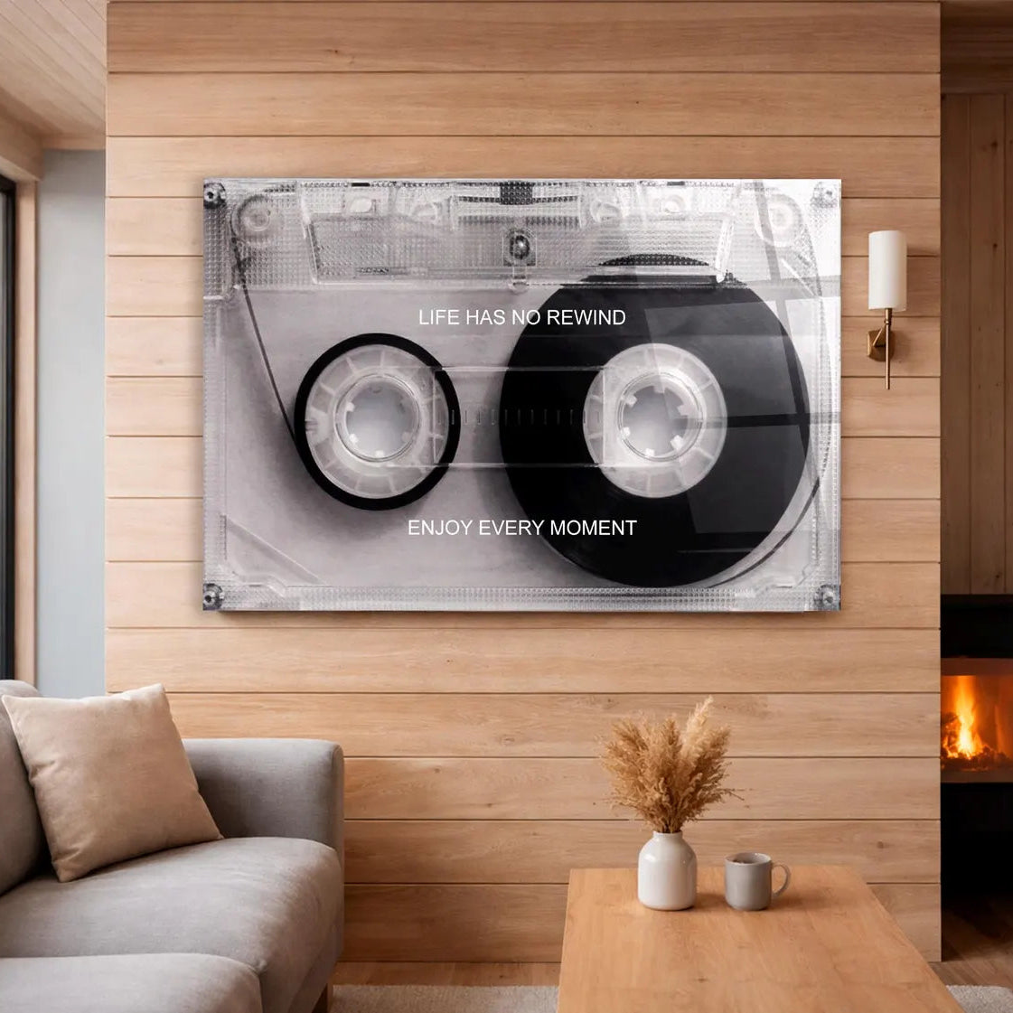 La Vita non ha il Tasto “riavvolgi” Quadro in Vetro Temperato