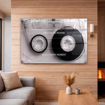La Vita non ha il Tasto “riavvolgi” Quadro in Vetro Temperato