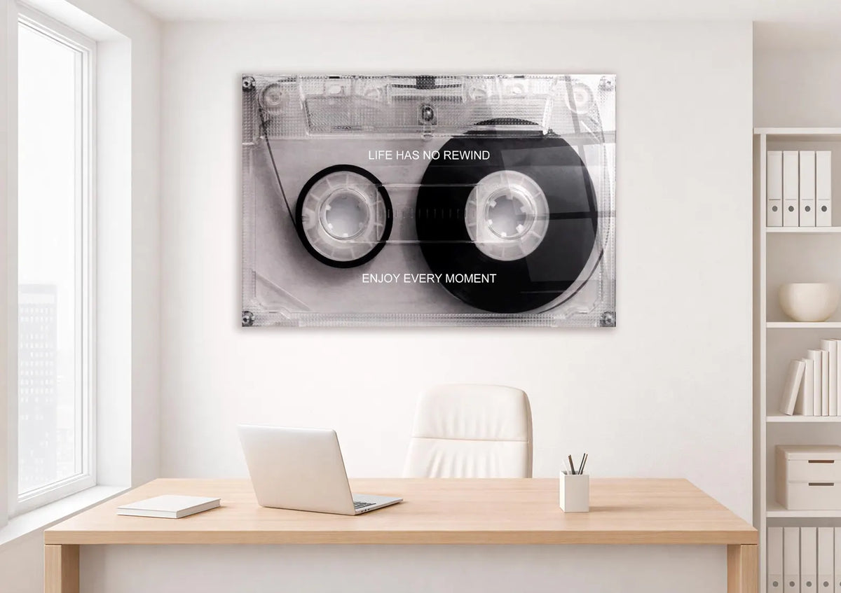 La Vita non ha il Tasto “riavvolgi” Quadro in Vetro Temperato