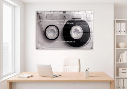 La Vita non ha il Tasto “riavvolgi” Quadro in Vetro Temperato