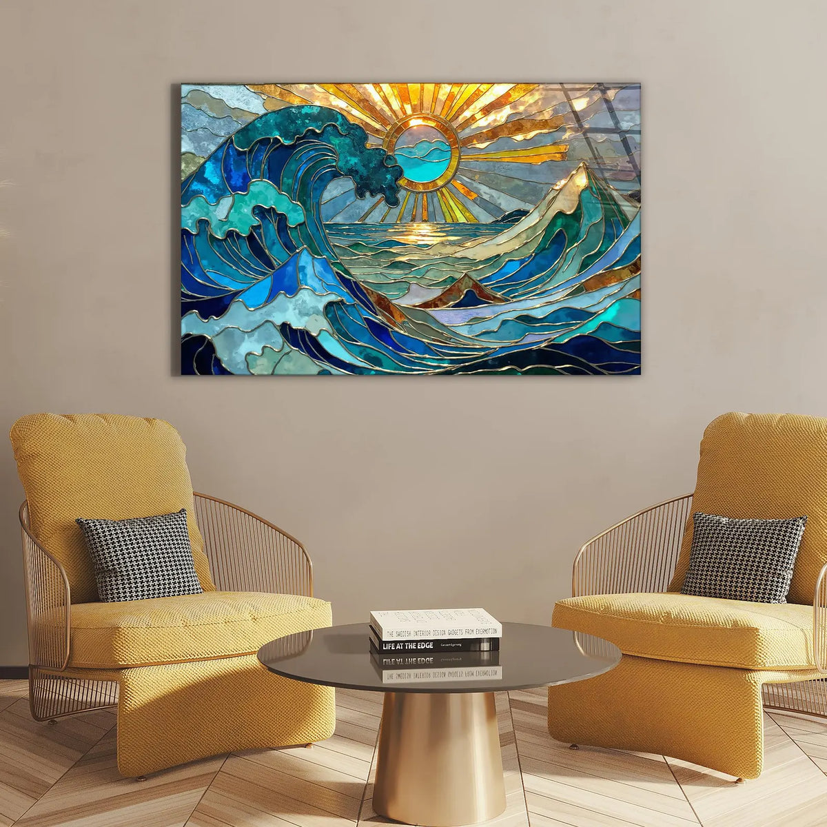 Ocean Waves Glass Wall Art