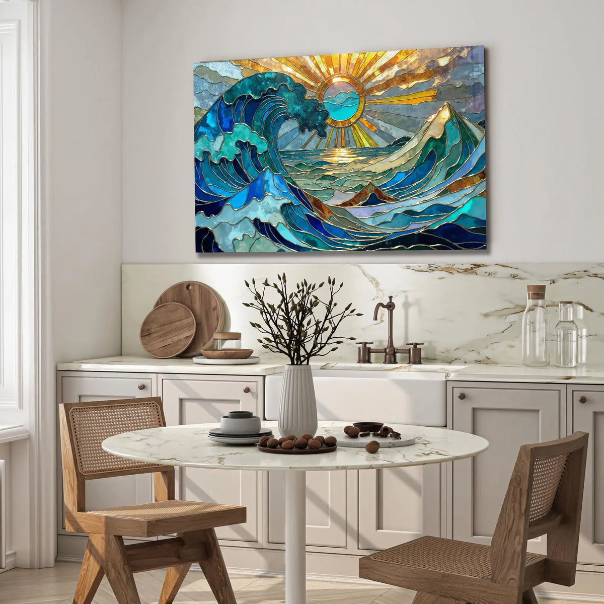 Ocean Waves Glass Wall Art
