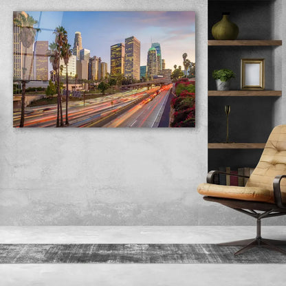 Los Angeles Glass Wall Art - LUXARTDECO