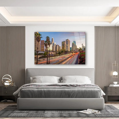 Los Angeles Glass Wall Art - LUXARTDECO