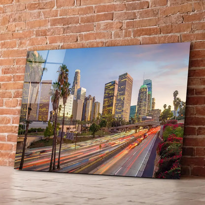 Los Angeles Glass Wall Art - LUXARTDECO
