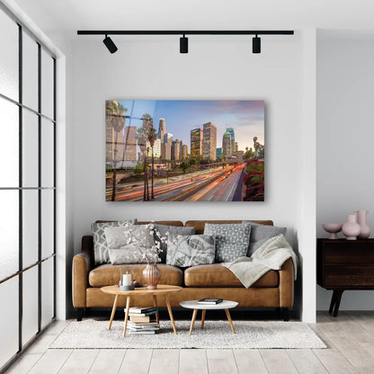 Los Angeles Glass Wall Art - LUXARTDECO