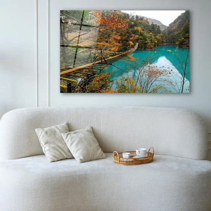 River Glass Wall Art - LUXARTDECO