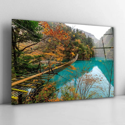River Glass Wall Art - LUXARTDECO