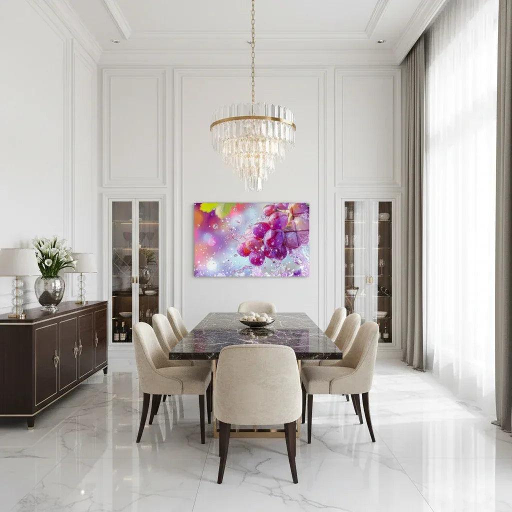 Grape Glass Wall Art - LUXARTDECO