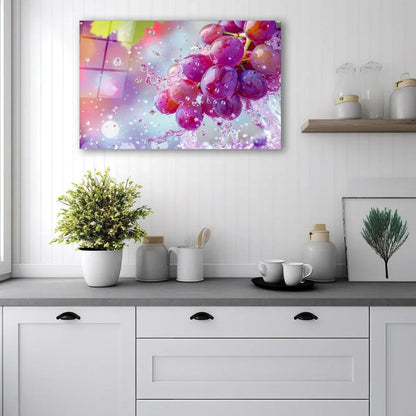 Grape Glass Wall Art - LUXARTDECO