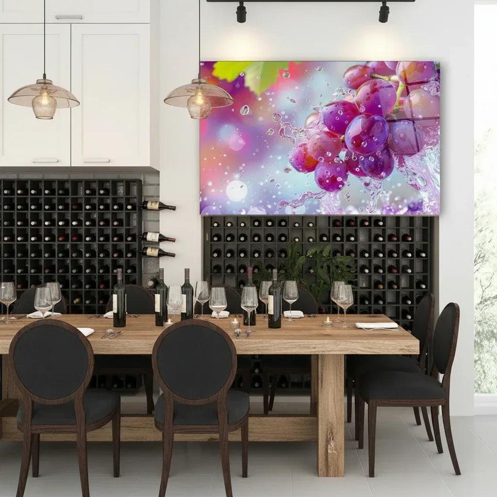 Grape Glass Wall Art - LUXARTDECO