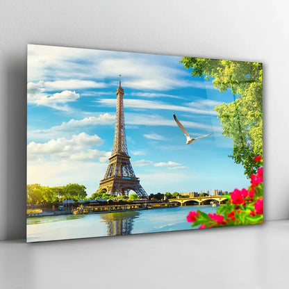 Eiffel Tower Glass Wall Art - LUXARTDECO