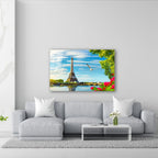 Décoration murale en verre de la Tour Eiffel 