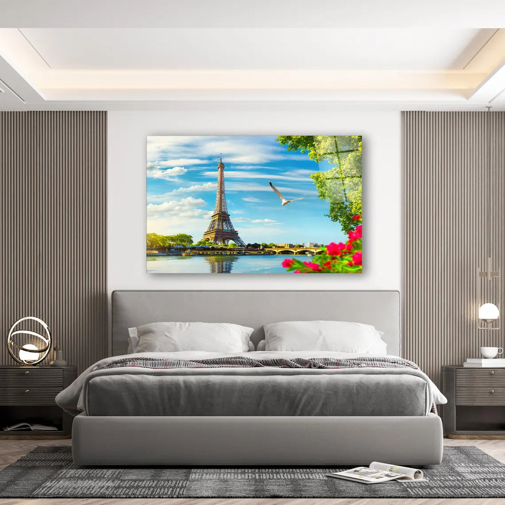 Décoration murale en verre de la Tour Eiffel 