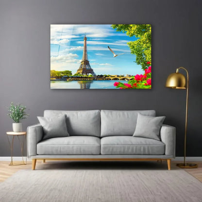 Eiffel Tower Glass Wall Art - LUXARTDECO
