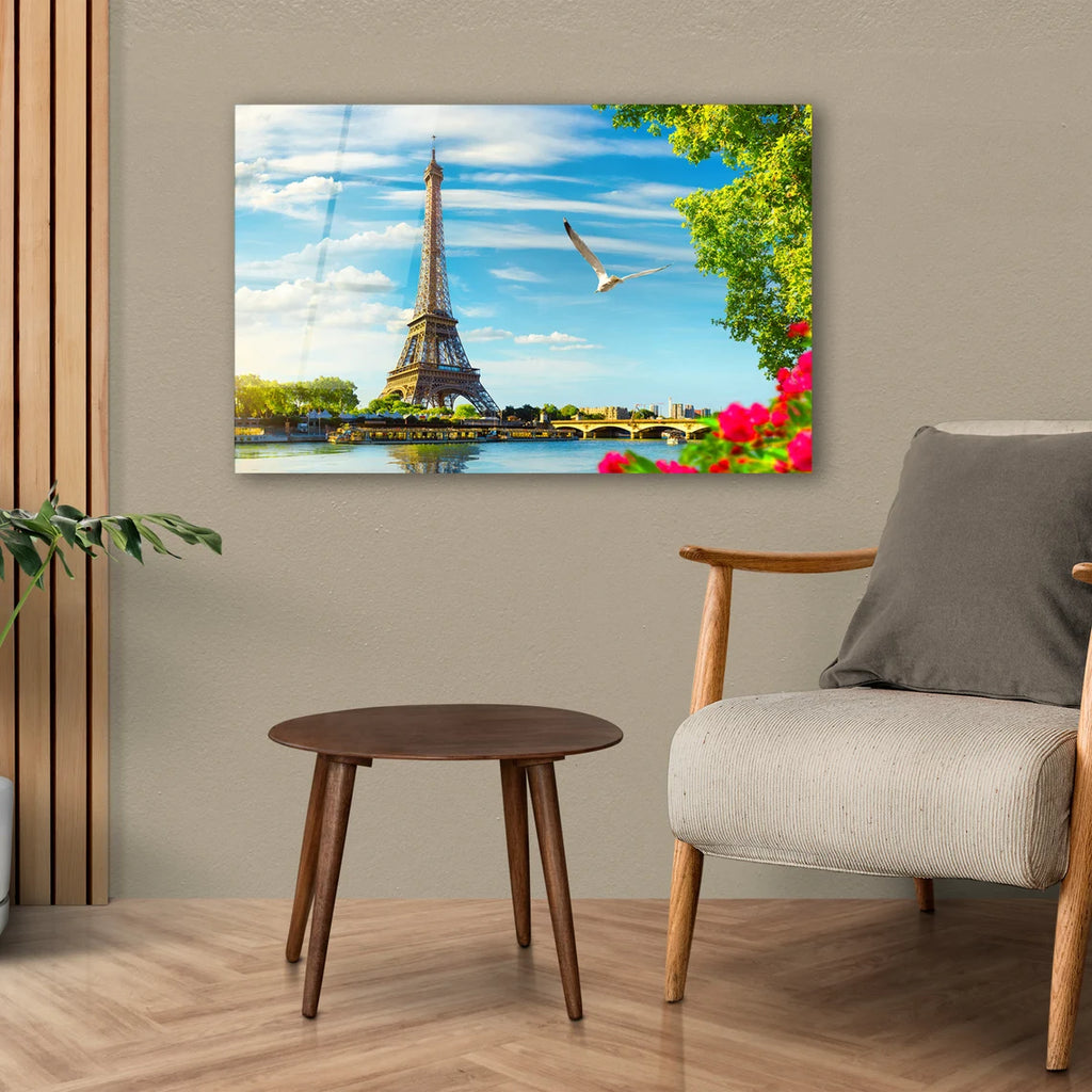 Décoration murale en verre de la Tour Eiffel 