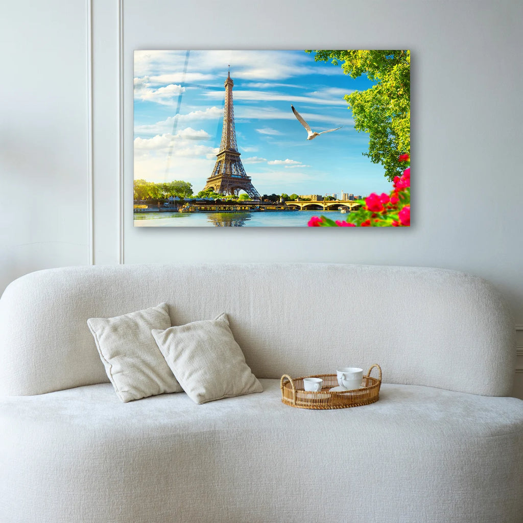 Décoration murale en verre de la Tour Eiffel 