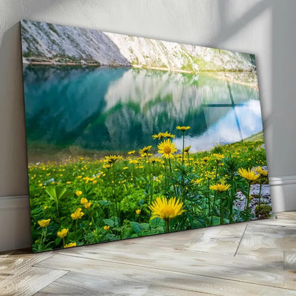 Alpin Lake Glass Wall Art - LUXARTDECO