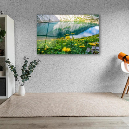 Alpin Lake Glass Wall Art - LUXARTDECO
