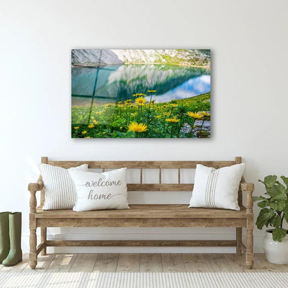 Alpin Lake Glass Wall Art - LUXARTDECO