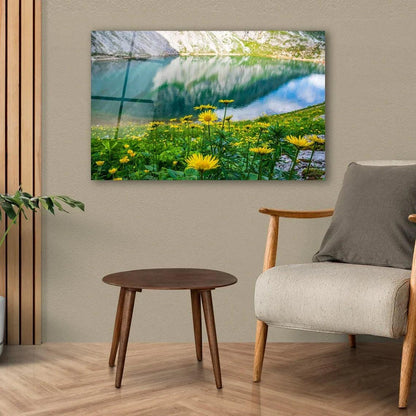Alpin Lake Glass Wall Art - LUXARTDECO