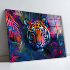 Tiger Glass Wall Art - LUXARTDECO