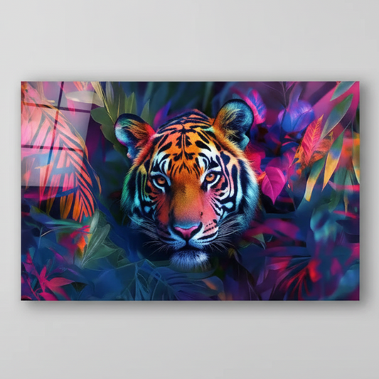 Tigre Tableau en Verre Trempé