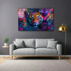 Tiger Glass Wall Art - LUXARTDECO