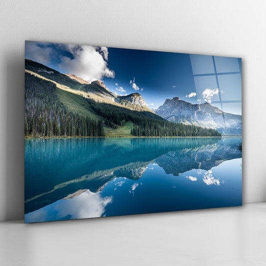 Emerald Lake Glass Wall Art