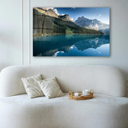 Emerald Lake Glass Wall Art - LUXARTDECO