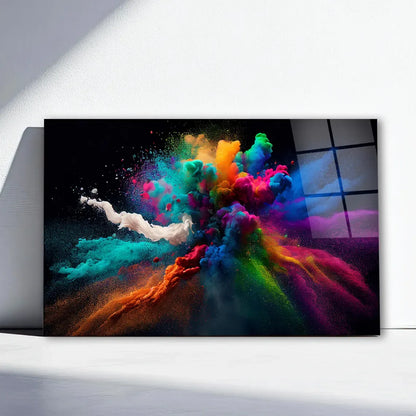 Colorful Splash Glass Wall Art - LUXARTDECO