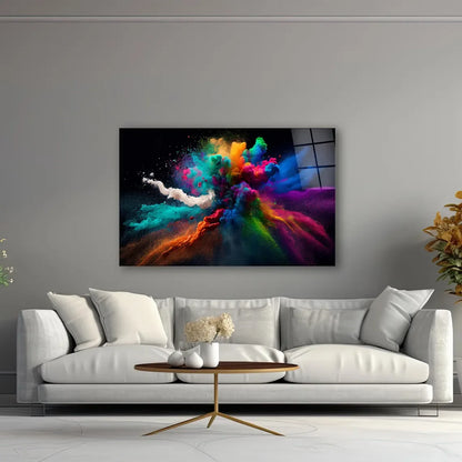 Colorful Splash Glass Wall Art - LUXARTDECO
