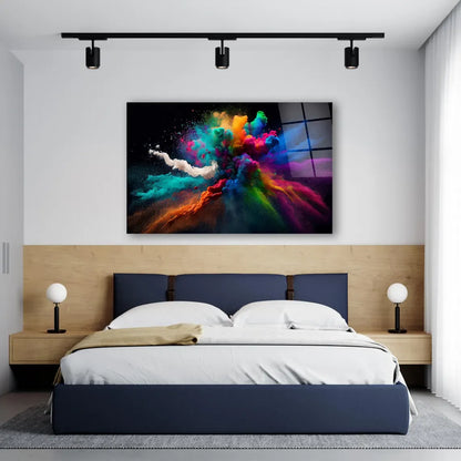 Colorful Splash Glass Wall Art - LUXARTDECO