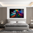 Décoration murale en verre aux éclaboussures colorées