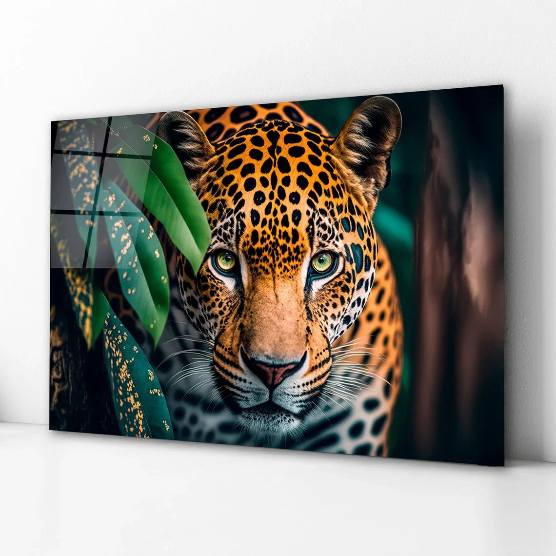 Jaguar Glass Wall Art - LUXARTDECO