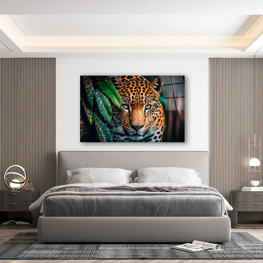 Jaguar Glass Wall Art - LUXARTDECO