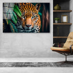 Jaguar Glass Wall Art - LUXARTDECO