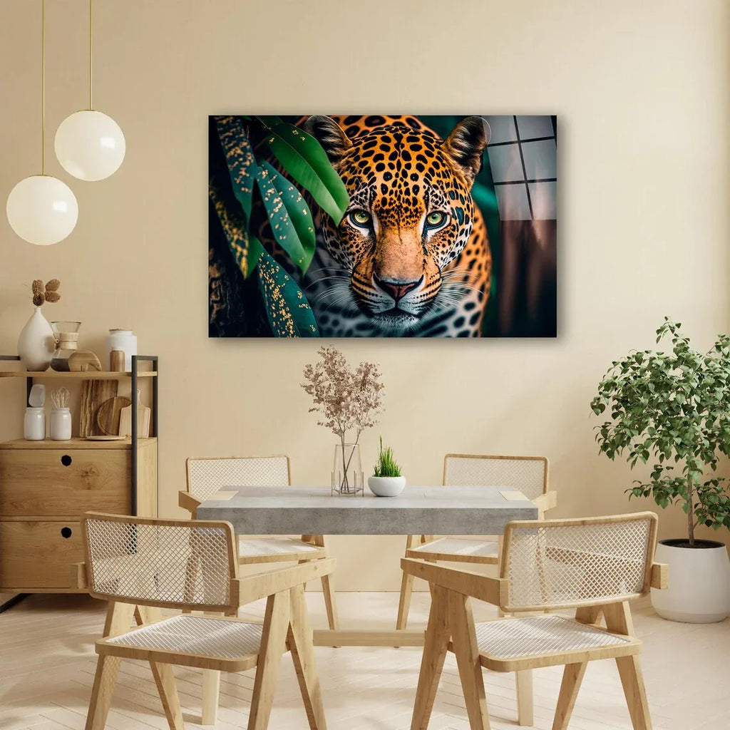 Jaguar Glass Wall Art - LUXARTDECO