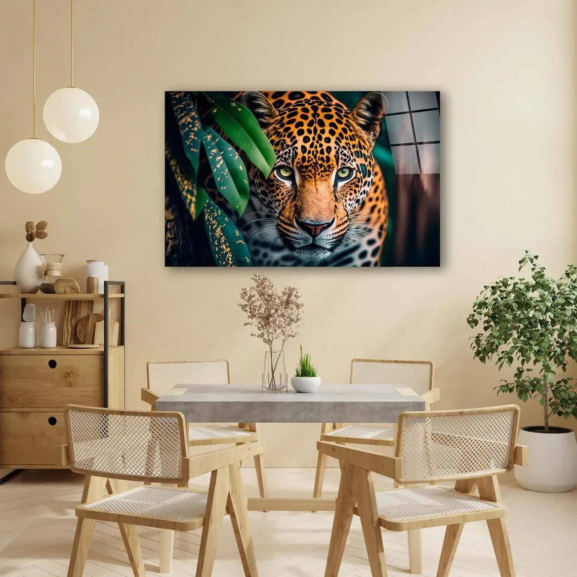 Jaguar Glass Wall Art - LUXARTDECO