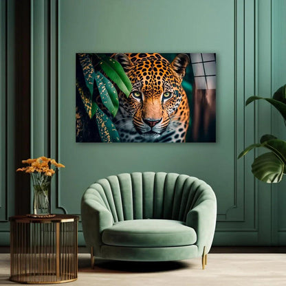 Jaguar Glass Wall Art - LUXARTDECO