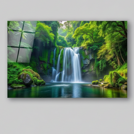 Cascade Tableau en Verre Trempé